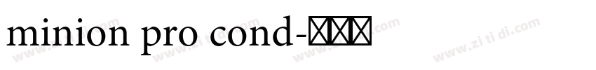 minion pro cond字体转换